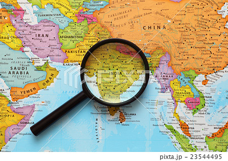 世界地図・インド 23544495