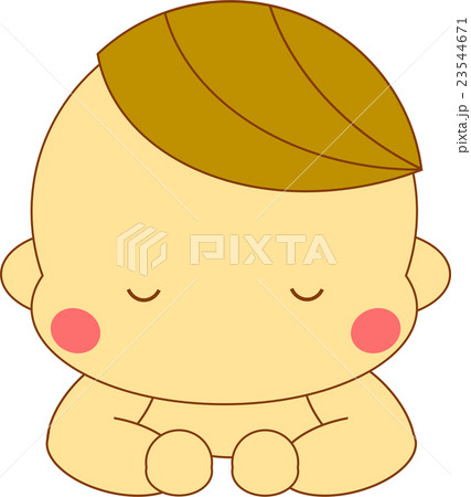 うつぶせの赤ちゃん　裸 23544671