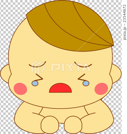 うつぶせの赤ちゃん　裸 23544672