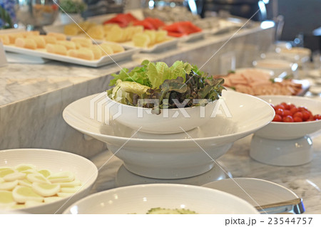 vegetables salad bar on buffet line vegetables salad bar on buffet line 23544757