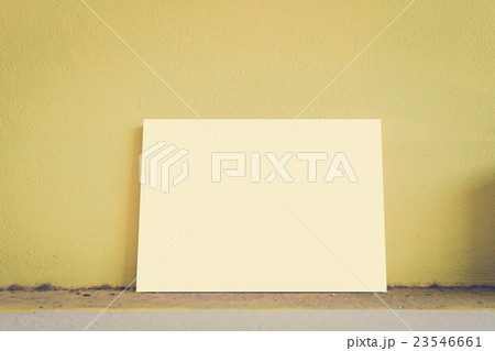 Mock up paper display on dirty and yellow Mock up paper display on dirty and yellow 23546661