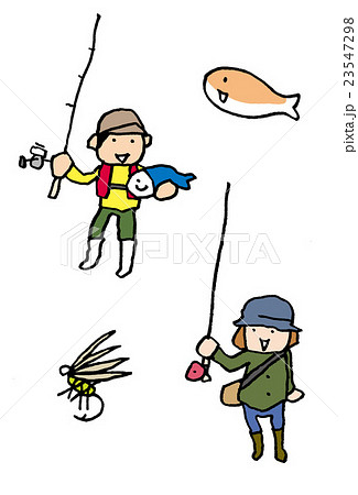 釣りのイラストのイラスト素材