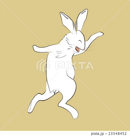 踊るウサギのイラスト素材