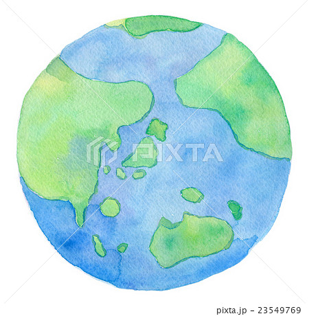 水彩イラスト　地球 23549769