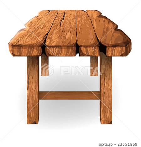 wooden table on a white background 23551869