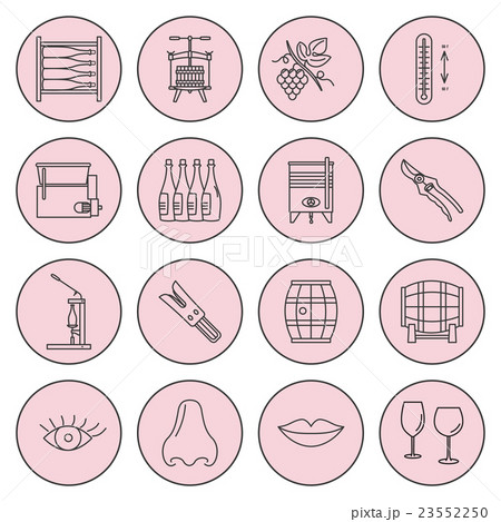 Set of winemaking, wine tasting icons 23552250