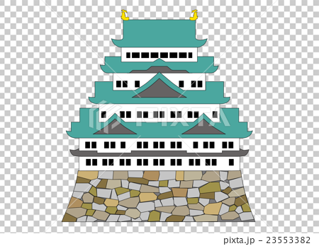 名古屋城のイラストのイラスト素材