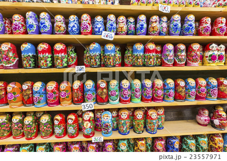 Colorful Russian nesting dolls matreshka in Moscow 23557971