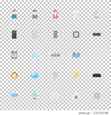 Business hardware icon set 23558146