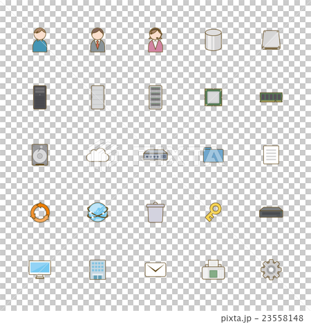Business hardware icon set 23558148