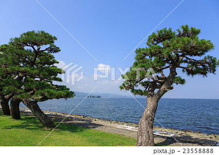 松江市 宍道湖の風景 松江市 宍道湖の風景 23558888
