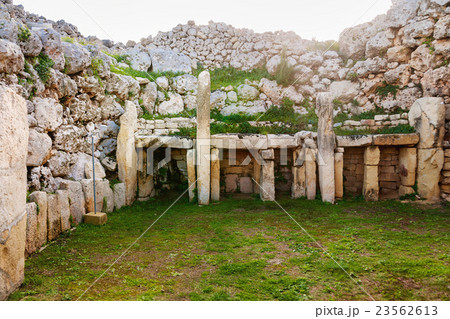 Neolithic megalith temple of Ggantija, Malta. Neolithic megalith temple of Ggantija, Malta. 23562613