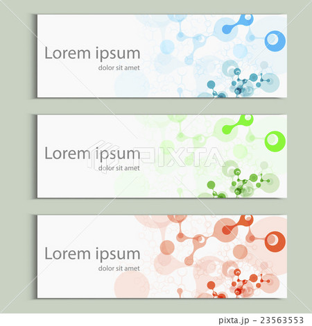 Abstract molecules banner design. Vector cover Abstract molecules banner design. Vector cover 23563553