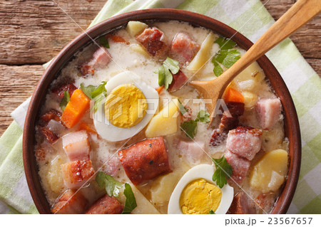 Polish Zurek soup with sausage 23567657