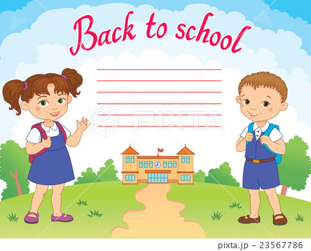 banner back to school boy girl pupil lettering banner back to school boy girl pupil lettering 23567786