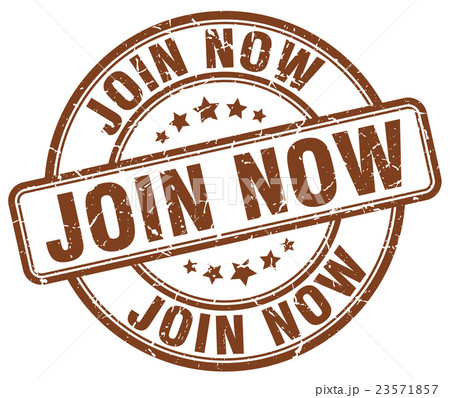 join now brown grunge round vintage rubber stamp 23571857