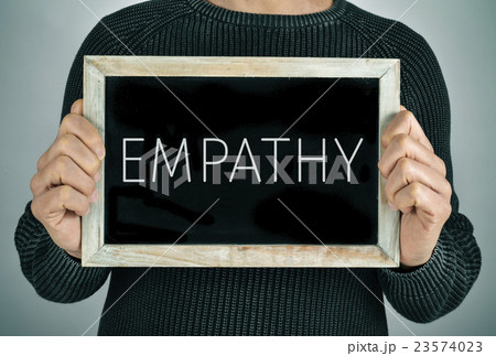 man with a chalkboard with the text empathy man with a chalkboard with the text empathy 23574023
