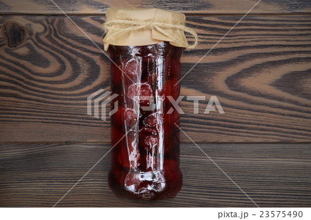 Homemade fruit jam in the jar 23575490