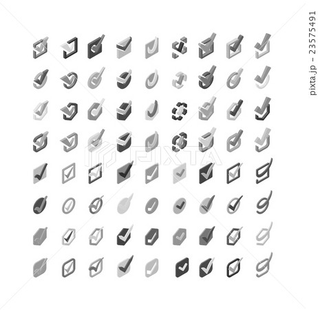 Check vote icons vector set. 23575491
