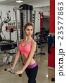 Blonde performs an exercise on the simulator 23577863