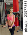 Blonde performs an exercise on the simulator 23577865