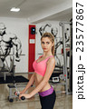 Blonde performs an exercise on the simulator 23577867