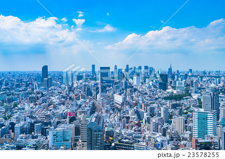 夏空・東京都市風景【新宿副都心方面を望む】 夏空・東京都市風景【新宿副都心方面を望む】 23578255