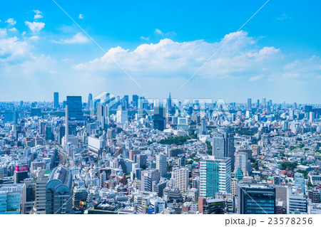 夏空・東京都市風景【新宿副都心方面を望む】 夏空・東京都市風景【新宿副都心方面を望む】 23578256