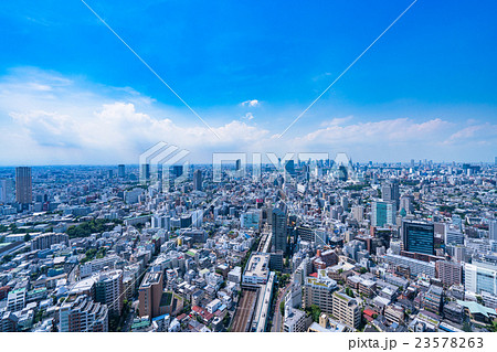 夏空・東京都市風景【新宿副都心方面を望む】 夏空・東京都市風景【新宿副都心方面を望む】 23578263