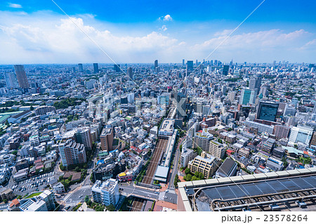 夏空・東京都市風景【新宿副都心方面を望む】 夏空・東京都市風景【新宿副都心方面を望む】 23578264