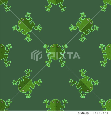 Seamless Cartoon Frog Pattern 23579374
