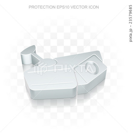 Privacy icon: Flat metallic 3d Cctv Camera 23579685