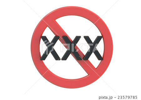 450px x 319px - XXX adults only content sign, 3D rendering - Stock Illustration [23579785]  - PIXTA