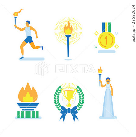 The Ceremony Of Sports Tournament Vector Info Graのイラスト素材