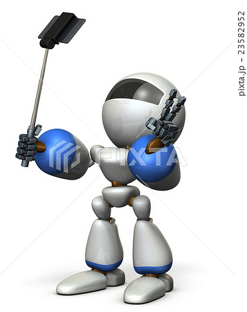 自撮りするキュートなロボット 自撮りするキュートなロボット 23582952