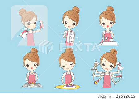 young woman is doing housework 23583615