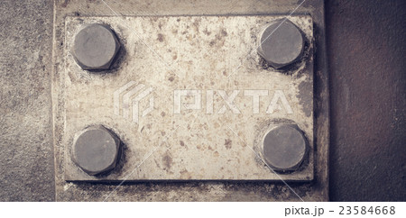 Metal plate with rivets 23584668