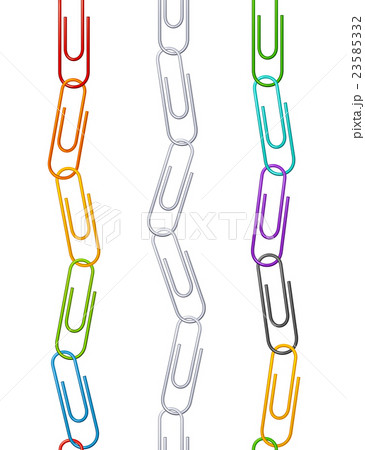 Vector rainbow, colorful and metal clips chain set 23585332