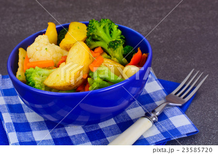 Steamed Vegetables Potatoes, Carrots, Cauliflower Steamed Vegetables Potatoes, Carrots, Cauliflower 23585720