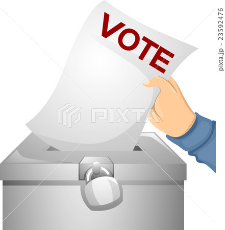 Hand Vote Ballot Box 23592476