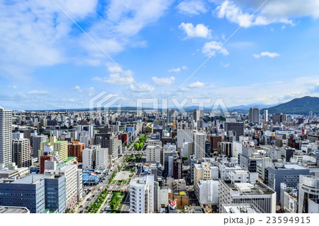 札幌の街並み　テレビ塔からの眺め 23594915