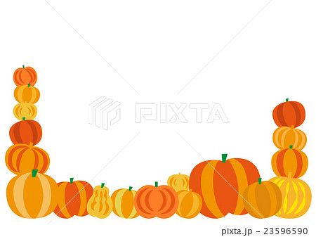 かぼちゃ フレームのイラスト素材