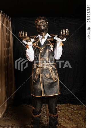 Man in a mask in a cyborg costume 23598584