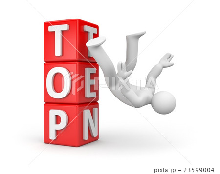 Man falls from the top. 3d illustration Man falls from the top. 3d illustration 23599004