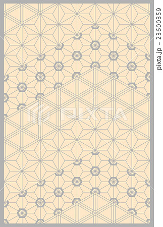 和風背景　組子細工　タテ 23600359