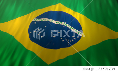 Brazil Flag 002 ブラジル国旗のイラスト素材