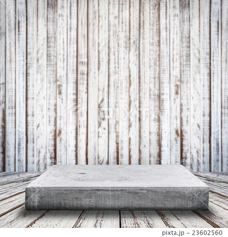 Empty concrete table top on wooden room Empty concrete table top on wooden room 23602560
