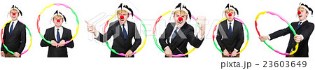 Businessman clown in funny concept isolated on Businessman clown in funny concept isolated on 23603649