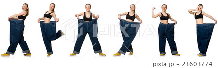 Composite photo of woman in dieting concept Composite photo of woman in dieting concept 23603774