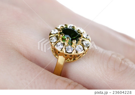 Jewellery ring worn on the finger Jewellery ring worn on the finger 23604228